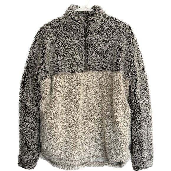 Thread & Supply Women's Size M Teddy Sherpa Jacket Pullover 1/4 Zip Cozy - Picture 1 of 5